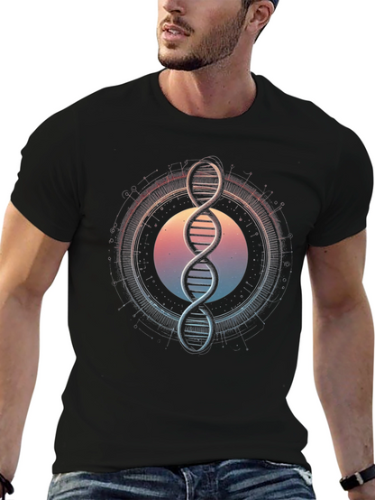 DNA Graphic Tee - Science Inspired Black T-Shirt