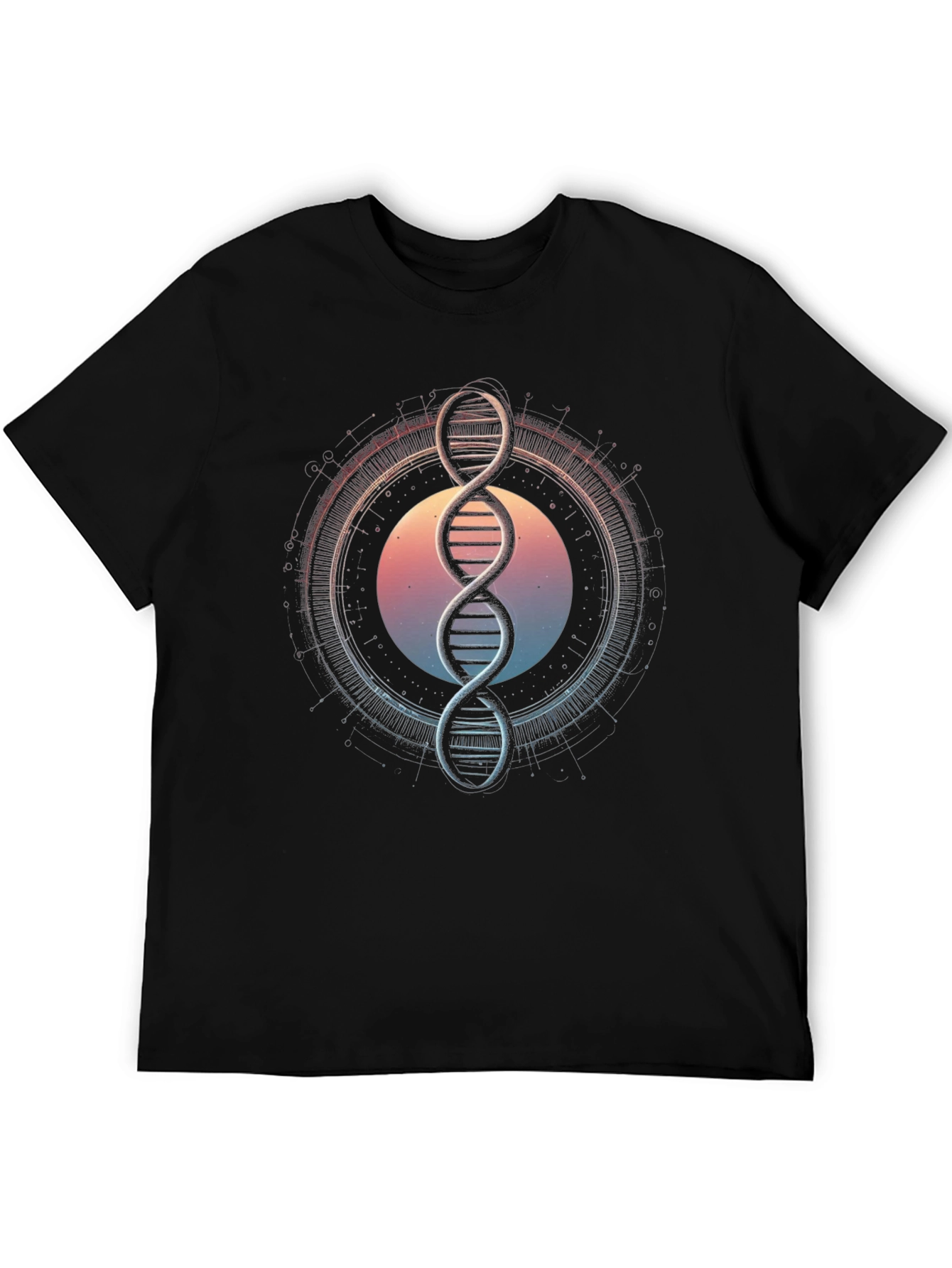DNA Graphic Tee - Science Inspired Black T-Shirt