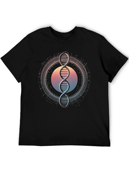 DNA Graphic Tee - Science Inspired Black T-Shirt