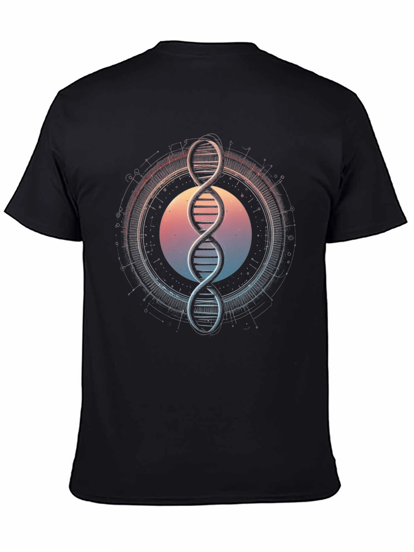 DNA Graphic Tee - Science Inspired Black T-Shirt