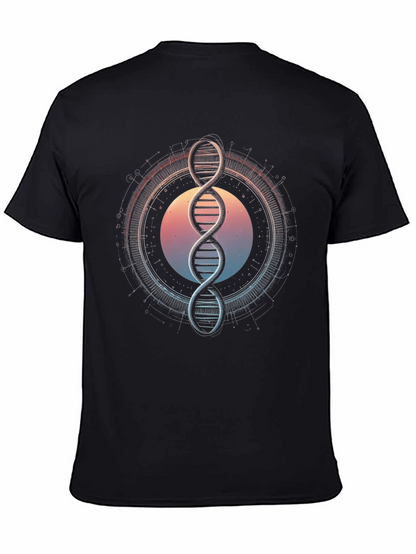 DNA Graphic Tee - Science Inspired Black T-Shirt