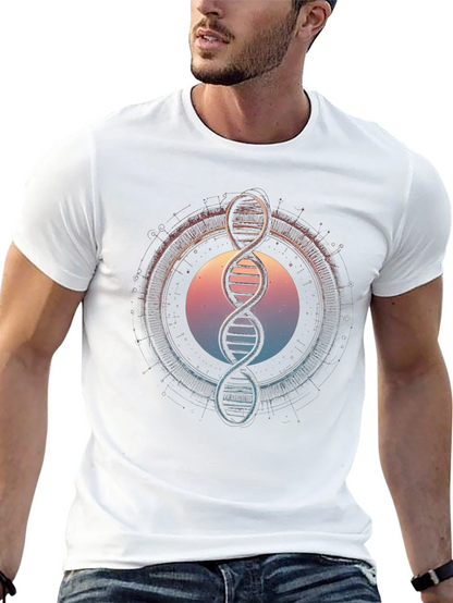 DNA Graphic Tee - Science Inspired Black T-Shirt
