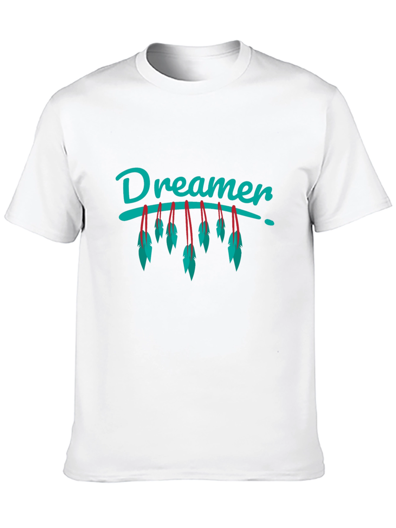Dreamer Feather Graphic Black T-Shirt