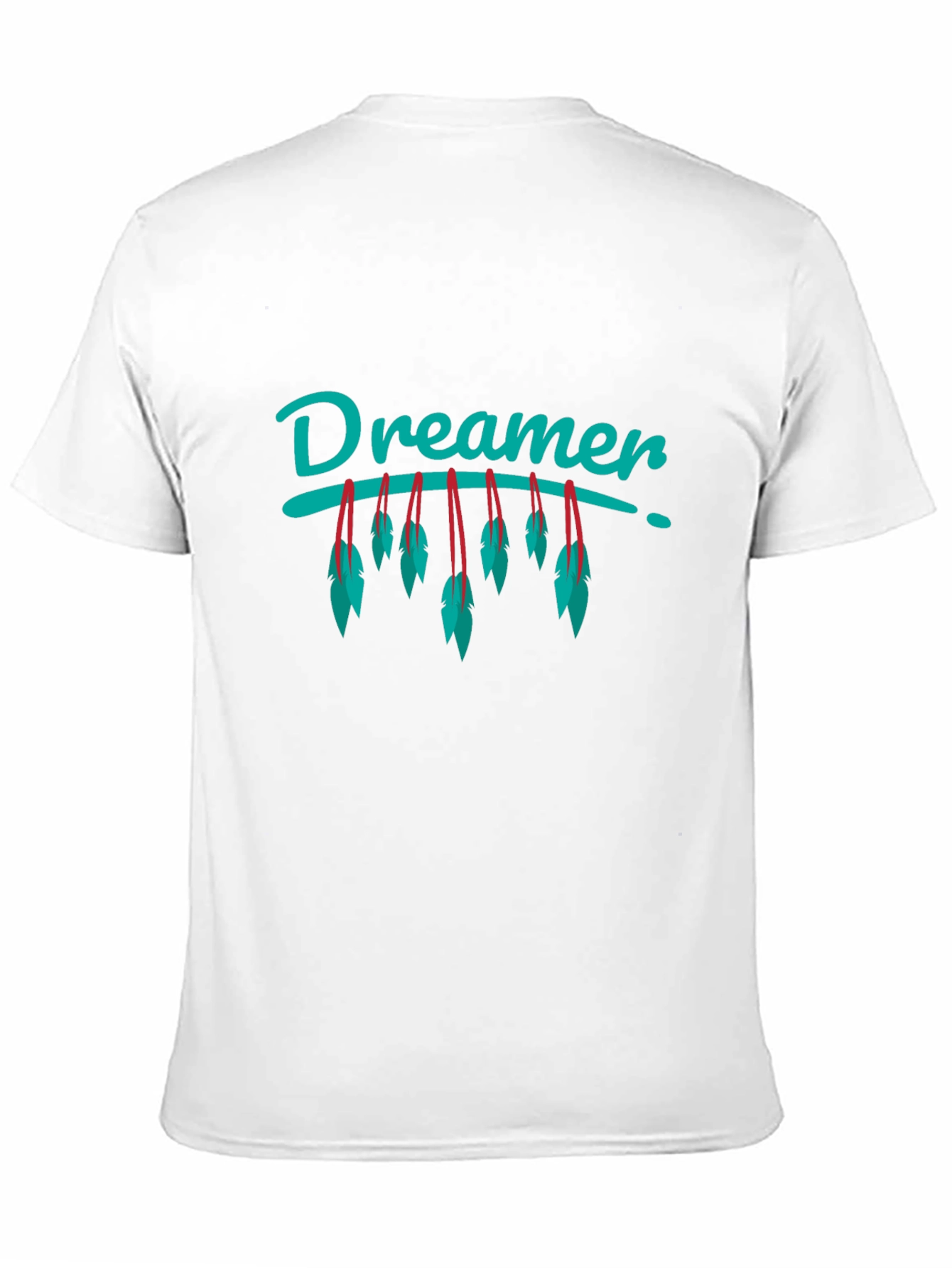 Dreamer Feather Graphic Black T-Shirt