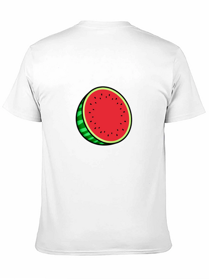Watermelon Graphic Black Tee - Casual Summer Style
