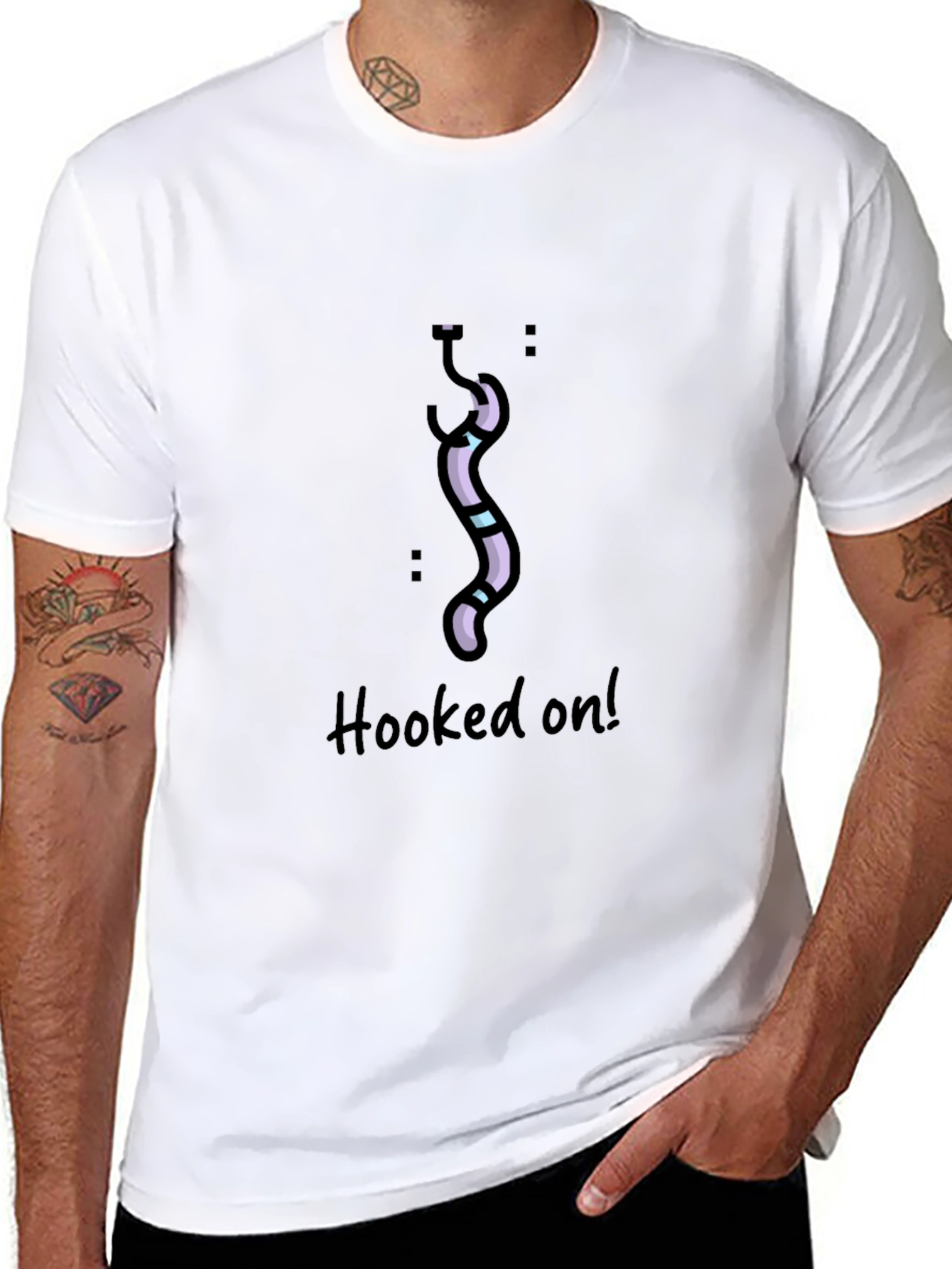 Hooked On! T-Shirt - Unique Graphic Tee