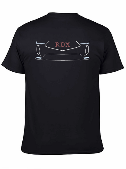 RDX Car Outline Graphic Black T-Shirt