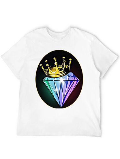 Crown Diamond Graphic Tee - Mens Black T-Shirt