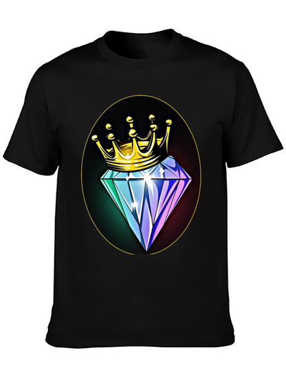 Crown Diamond Graphic Tee - Mens Black T-Shirt