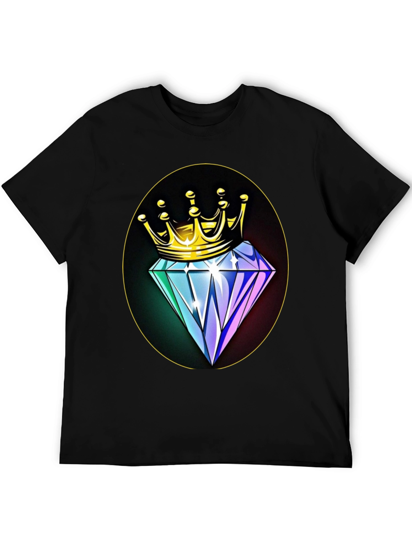 Crown Diamond Graphic Tee - Mens Black T-Shirt