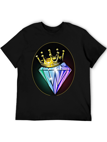 Crown Diamond Graphic Tee - Mens Black T-Shirt