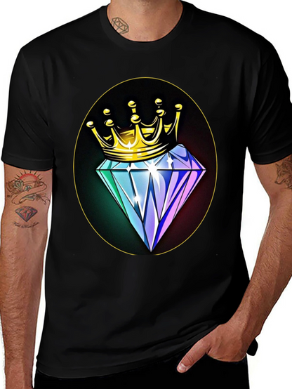 Crown Diamond Graphic Tee - Mens Black T-Shirt