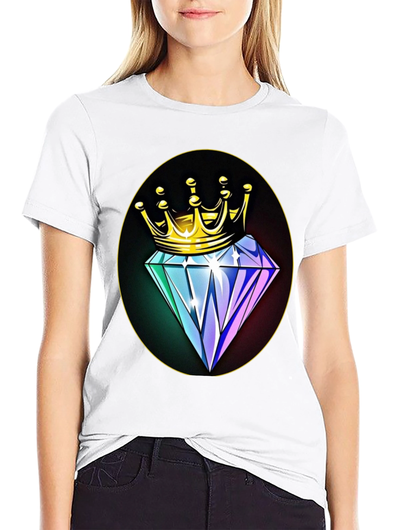 Crown Diamond Graphic Tee - Mens Black T-Shirt