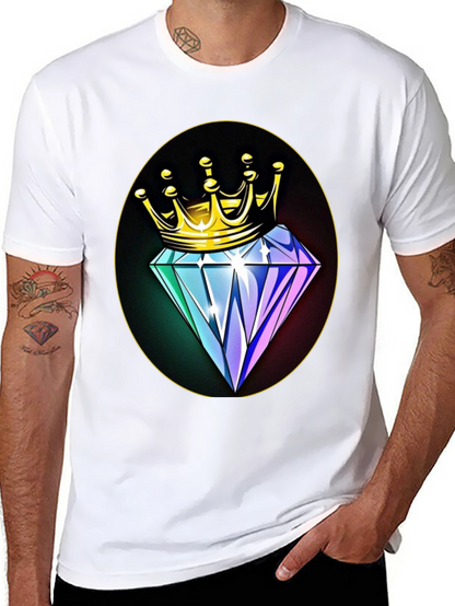 Crown Diamond Graphic Tee - Mens Black T-Shirt