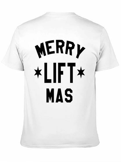Merry Liftmas Black Graphic T-Shirt