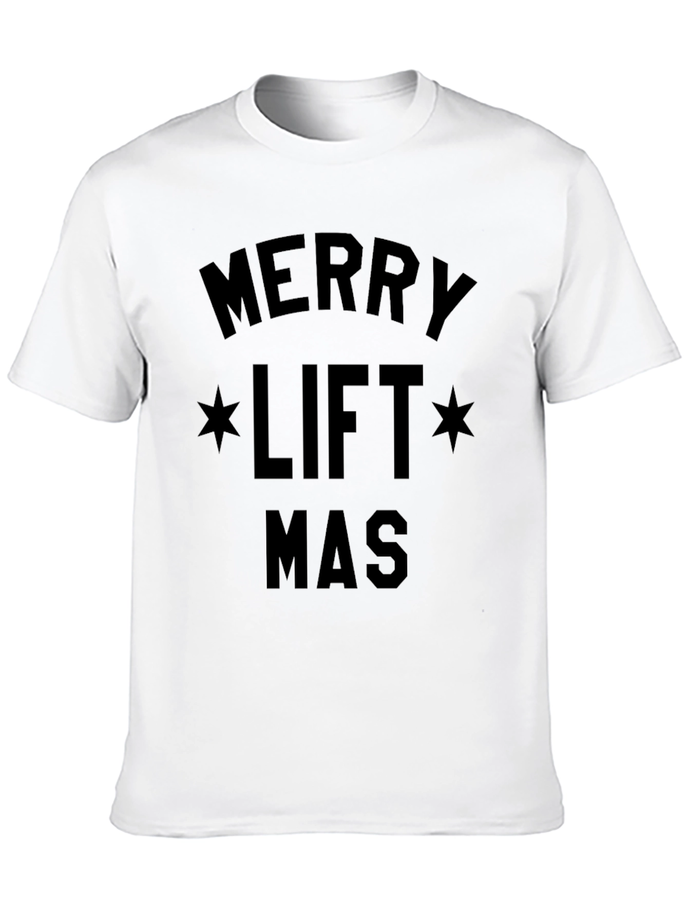 Merry Liftmas Black Graphic T-Shirt