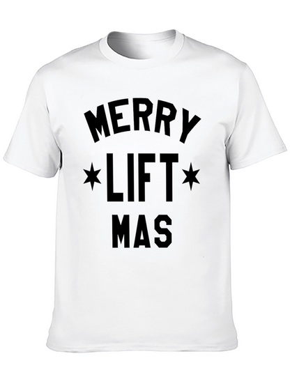 Merry Liftmas Black Graphic T-Shirt