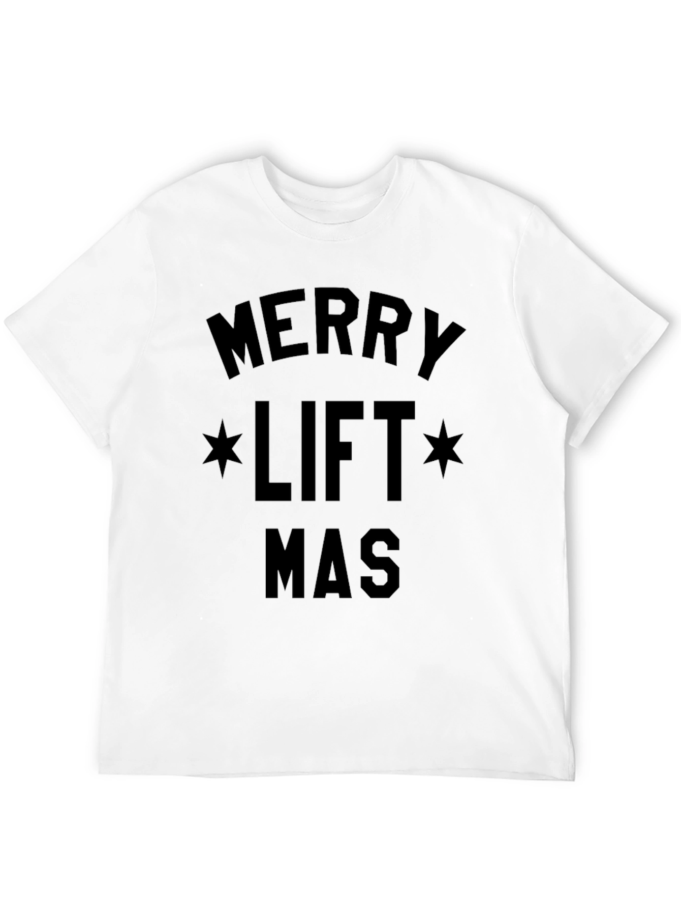 Merry Liftmas Black Graphic T-Shirt