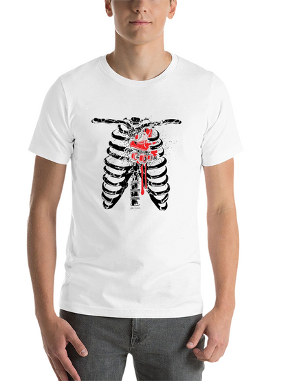 Ribcage Roller Skate Graphic Tee - Black