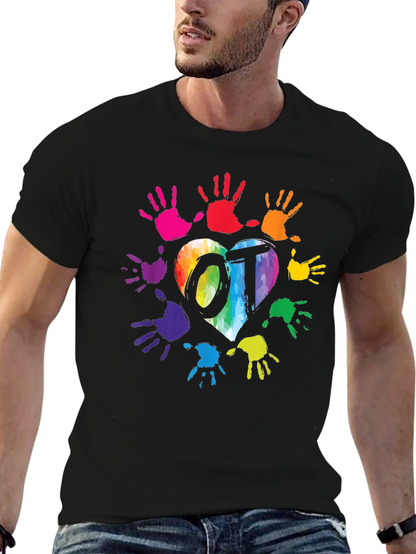 OT Rainbow Heart Handprint T-Shirt