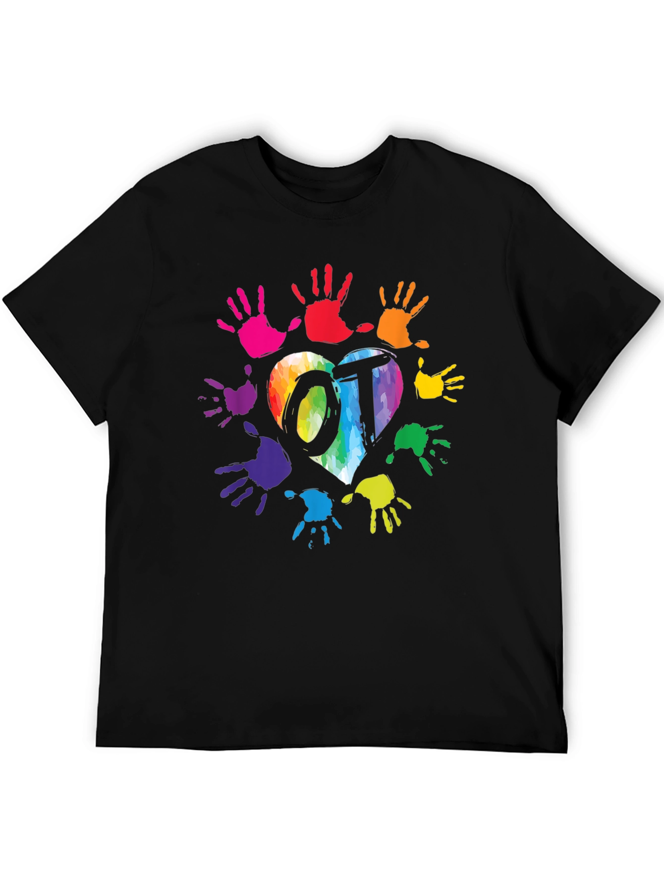 OT Rainbow Heart Handprint T-Shirt