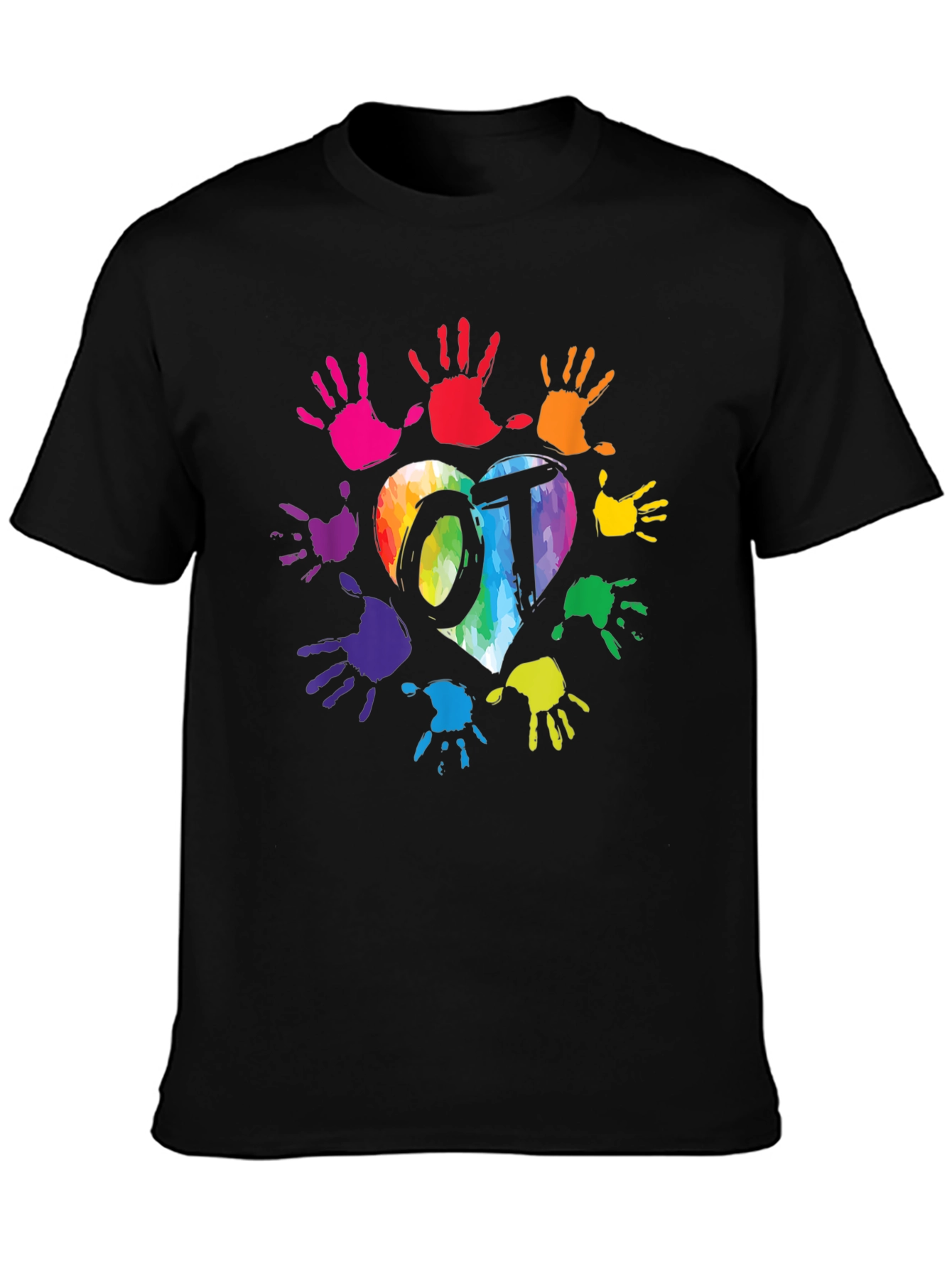 OT Rainbow Heart Handprint T-Shirt