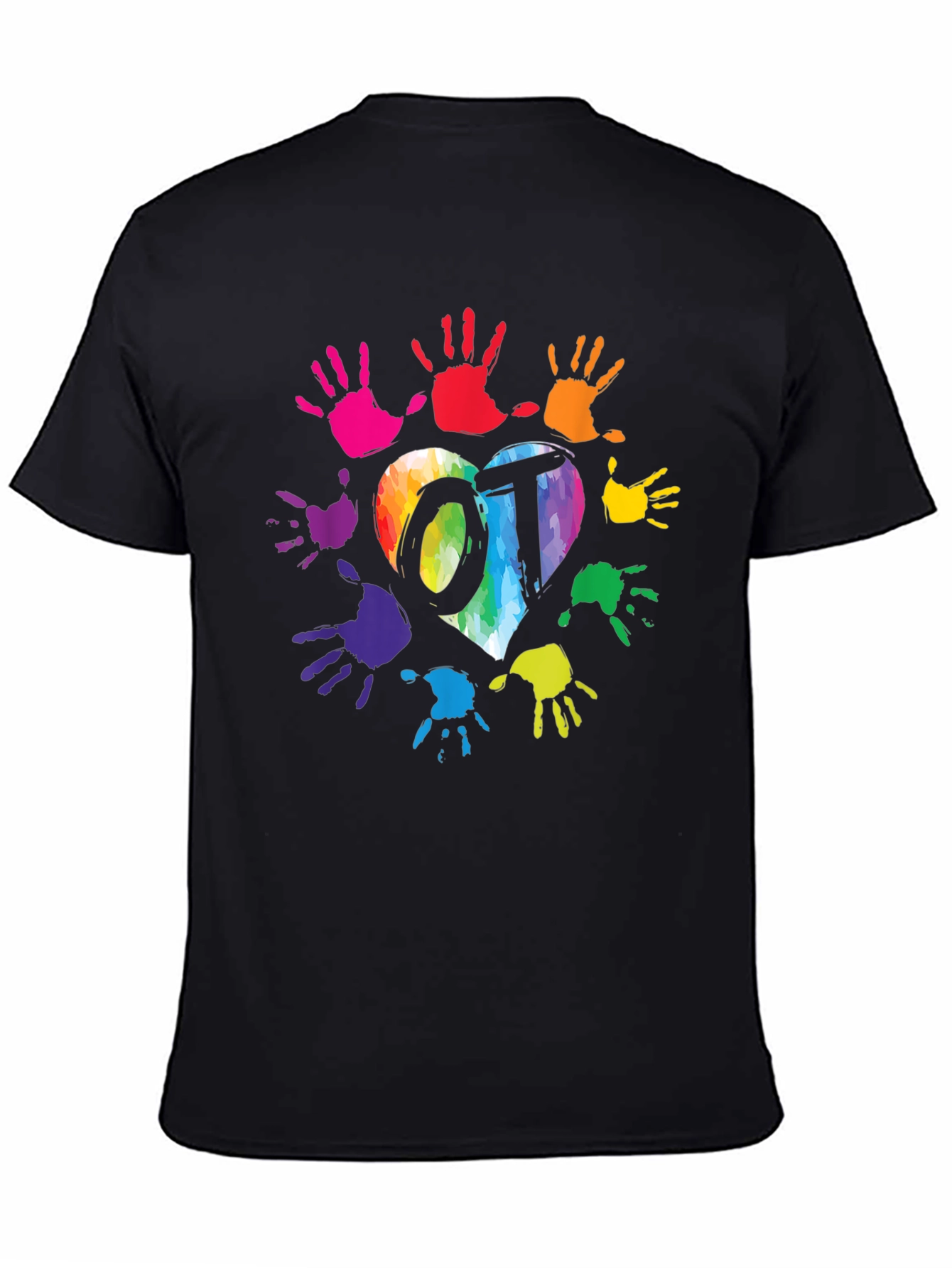 OT Rainbow Heart Handprint T-Shirt