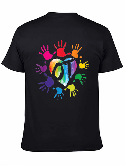 OT Rainbow Heart Handprint T-Shirt