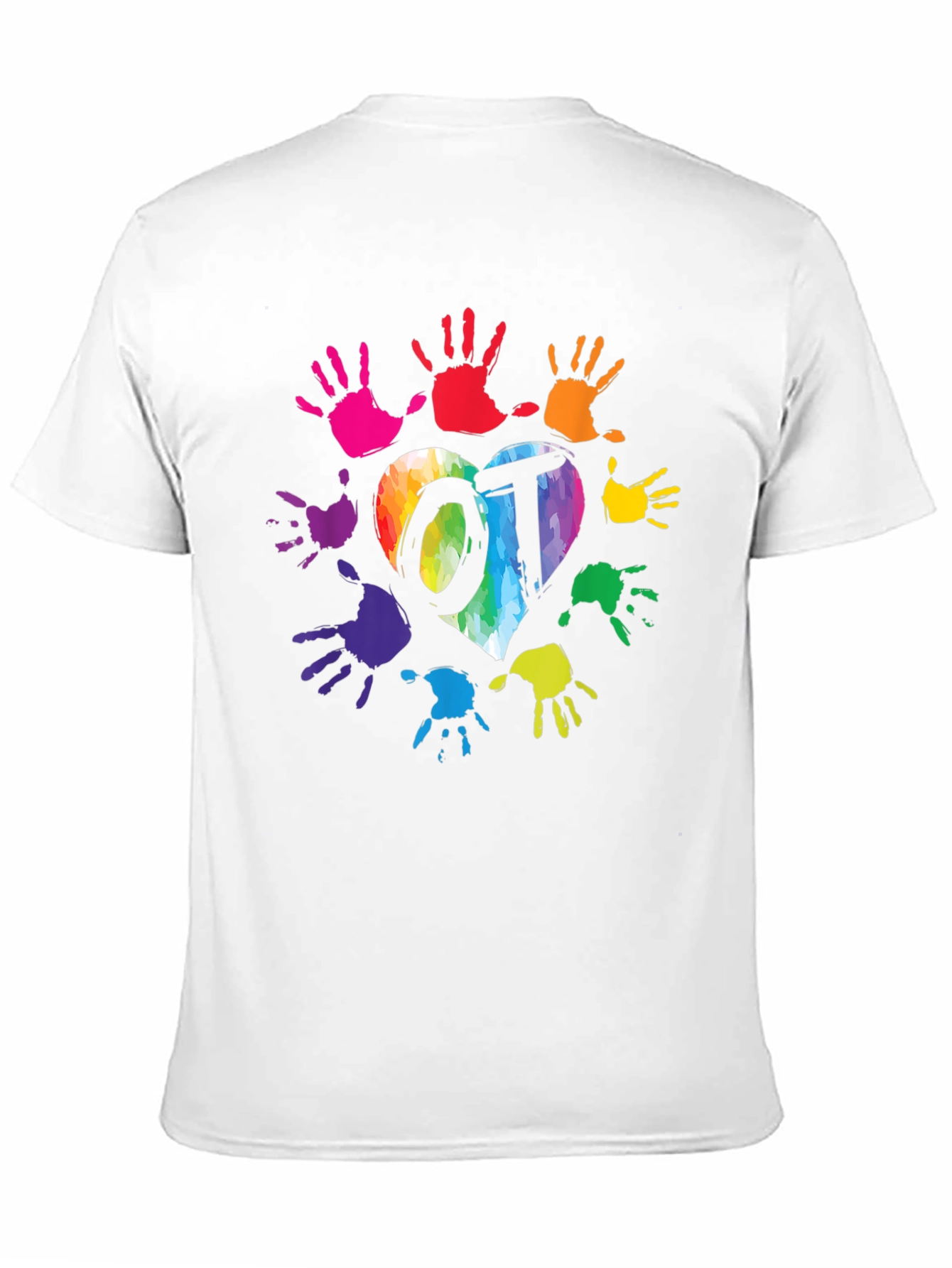 OT Rainbow Heart Handprint T-Shirt