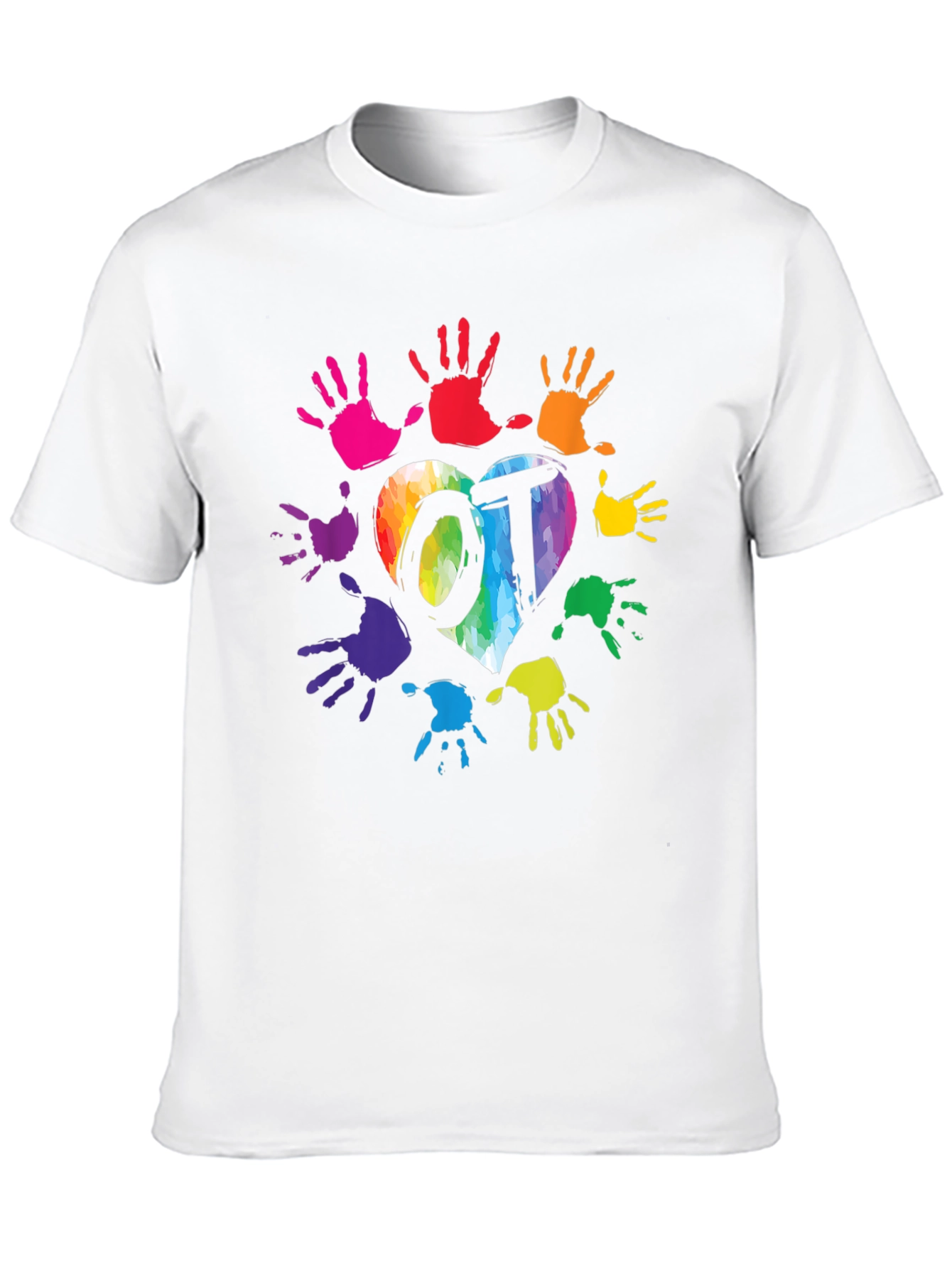 OT Rainbow Heart Handprint T-Shirt
