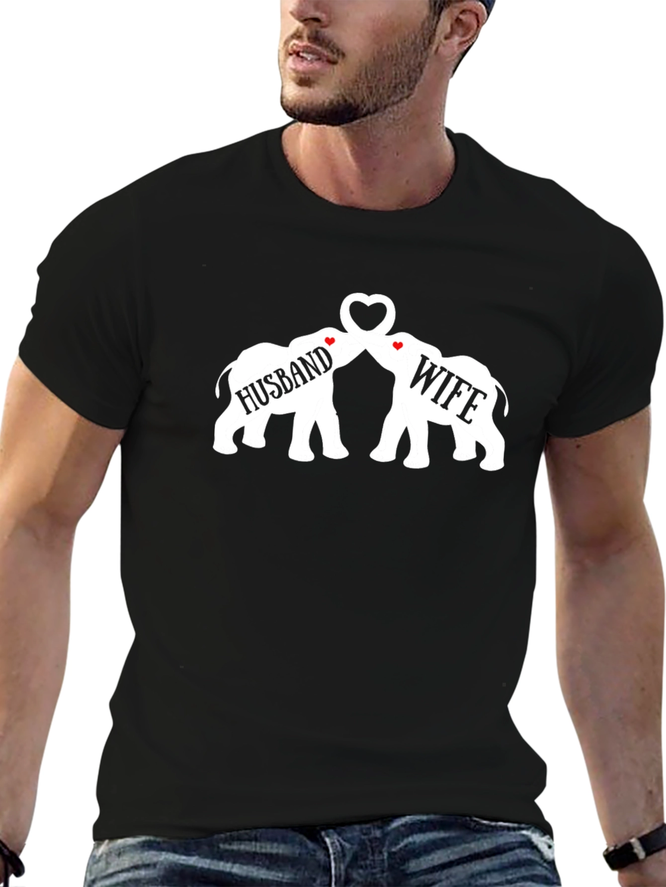 Husband & Wife Matching Elephant T-Shirt