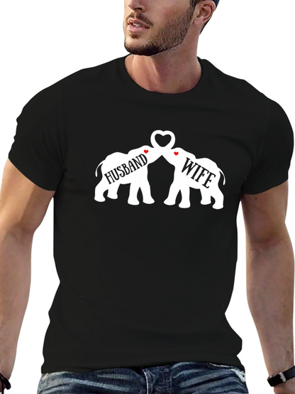 Husband & Wife Matching Elephant T-Shirt