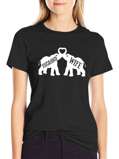 Husband & Wife Matching Elephant T-Shirt