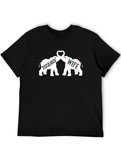 Husband & Wife Matching Elephant T-Shirt