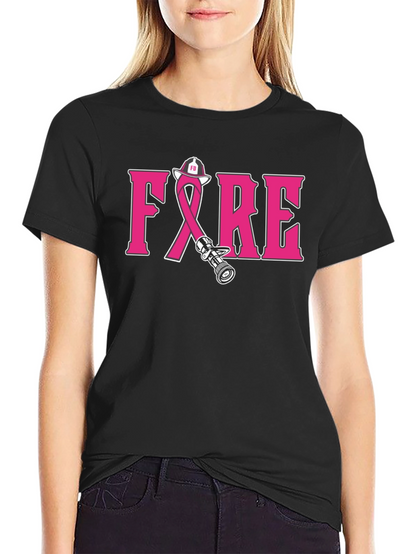 Firefighter Breast Cancer Awareness T-Shirt