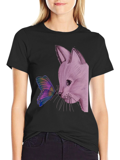 Fox and Butterfly Graphic Tee