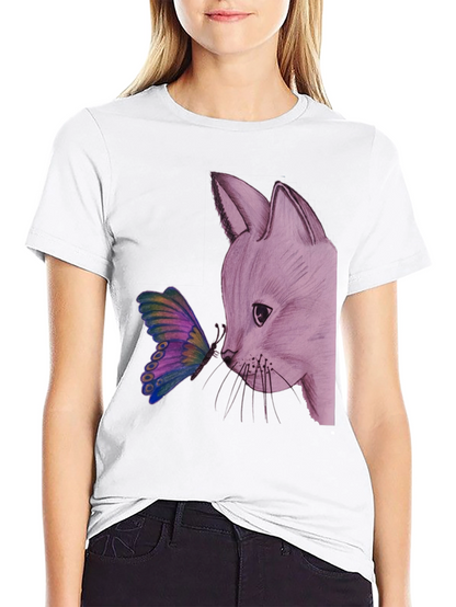 Fox and Butterfly Graphic Tee