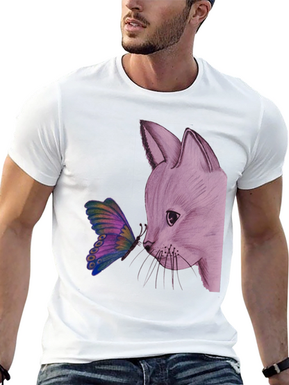 Fox and Butterfly Graphic Tee