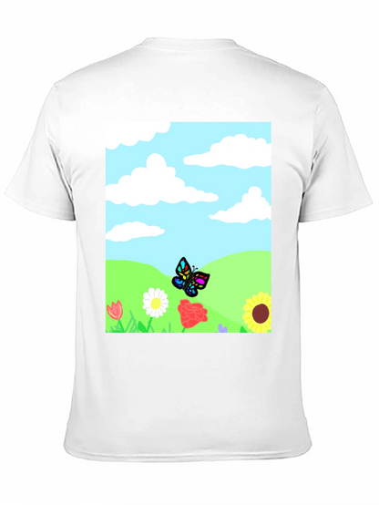 Butterfly Meadow Graphic Tee - Black