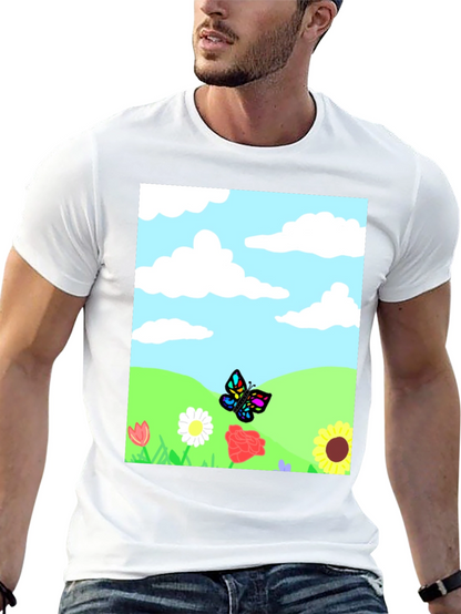 Butterfly Meadow Graphic Tee - Black