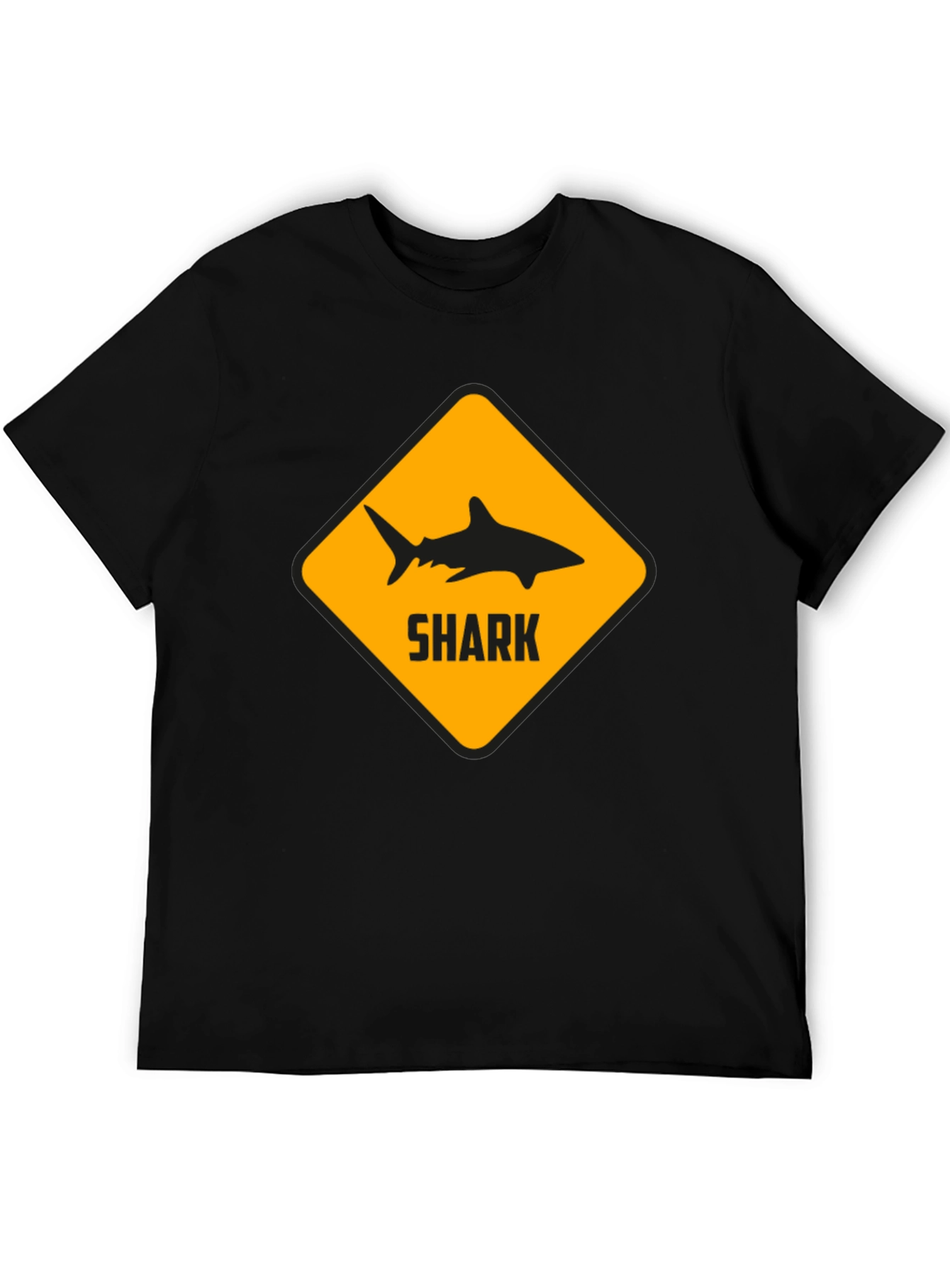 Shark Warning Black T-Shirt