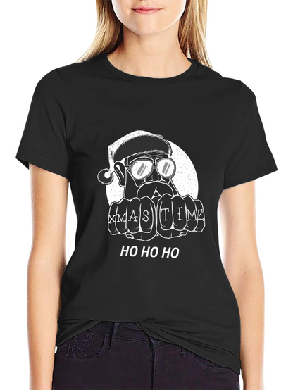 Xmas Time Santa Black T-Shirt