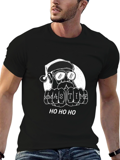 Xmas Time Santa Black T-Shirt