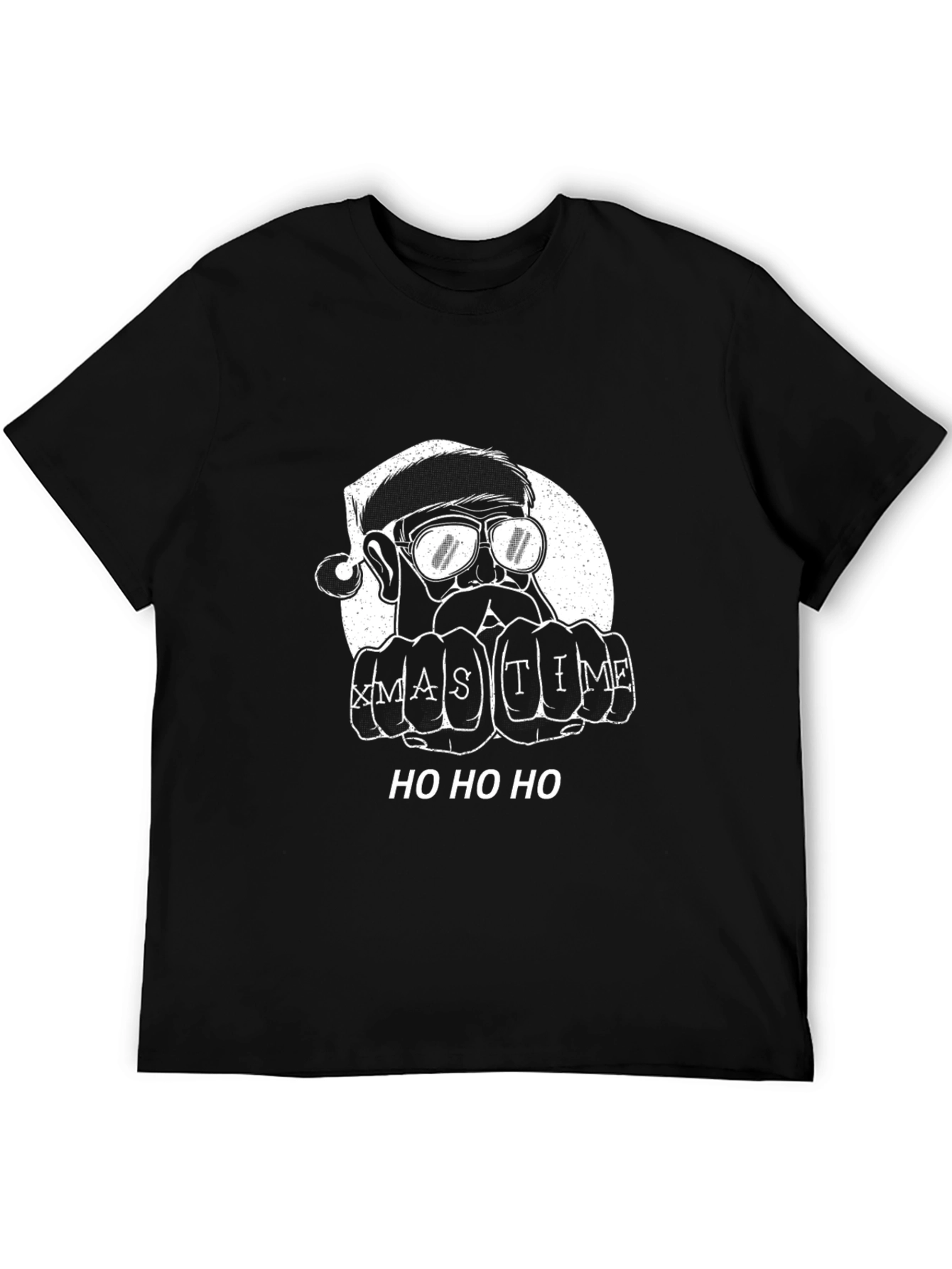 Xmas Time Santa Black T-Shirt
