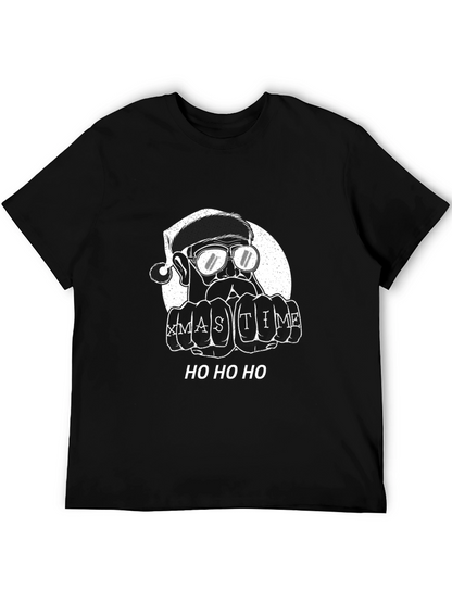 Xmas Time Santa Black T-Shirt