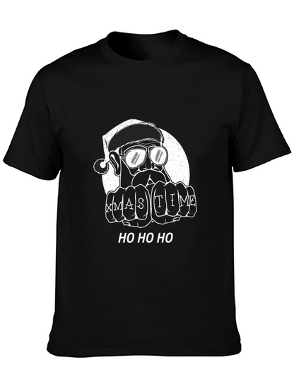 Xmas Time Santa Black T-Shirt