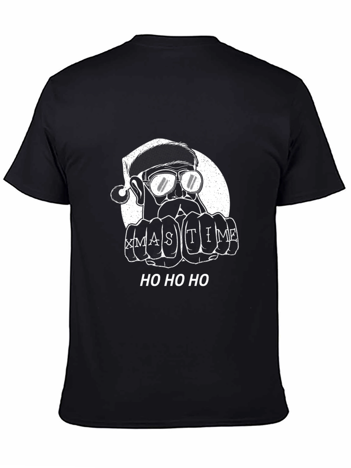 Xmas Time Santa Black T-Shirt