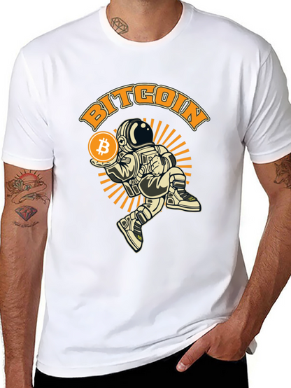 Bitcoin Astronaut Graphic T-Shirt - Black