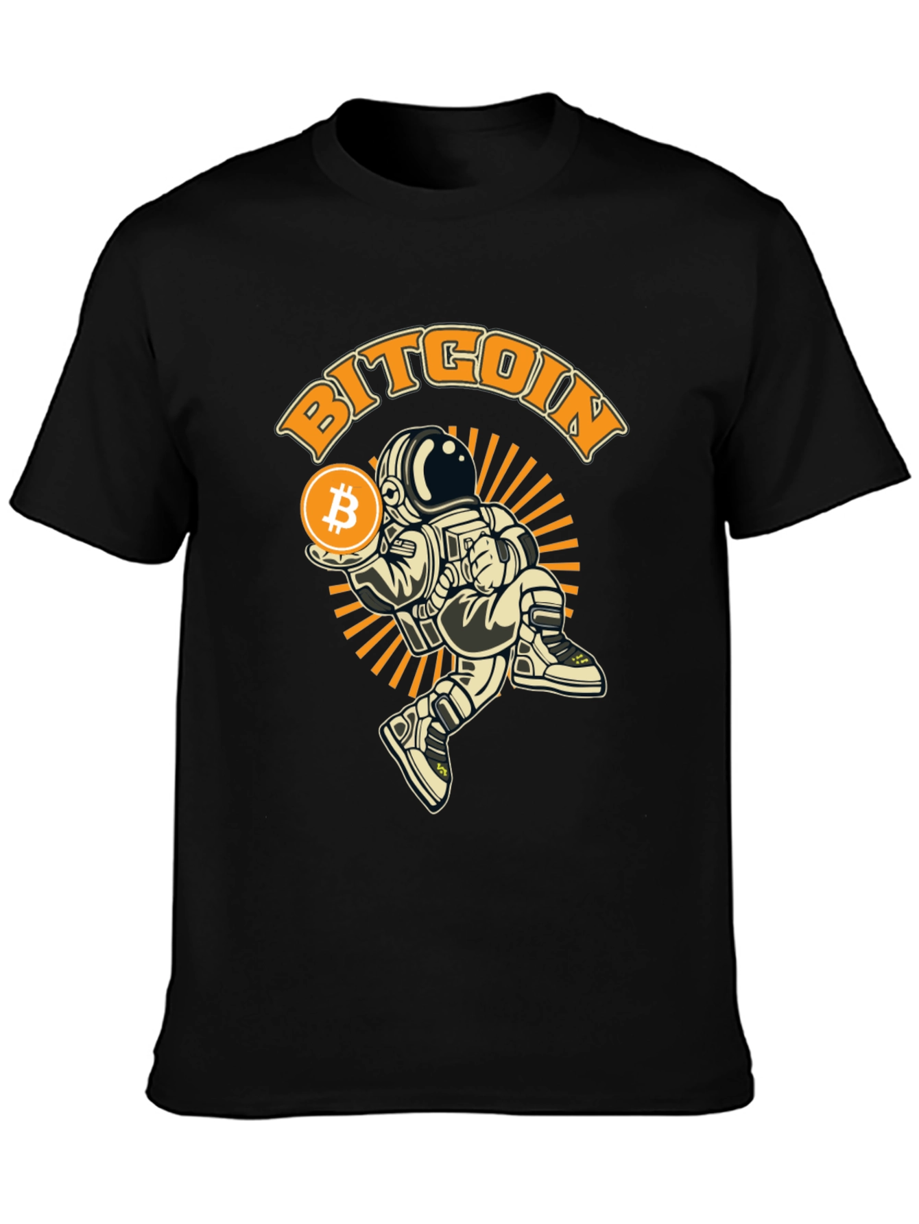Bitcoin Astronaut Graphic T-Shirt - Black