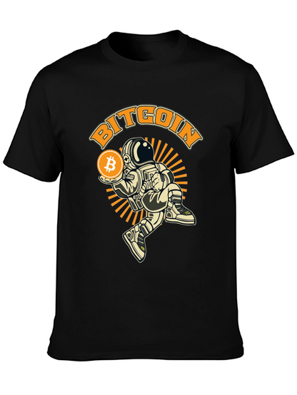 Bitcoin Astronaut Graphic T-Shirt - Black